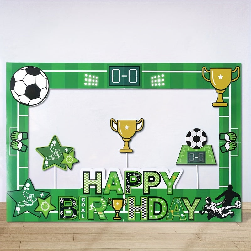 Football Paper Photo Frame Soccer Football Theme Happy Birthday Party Decoration - Cyprus