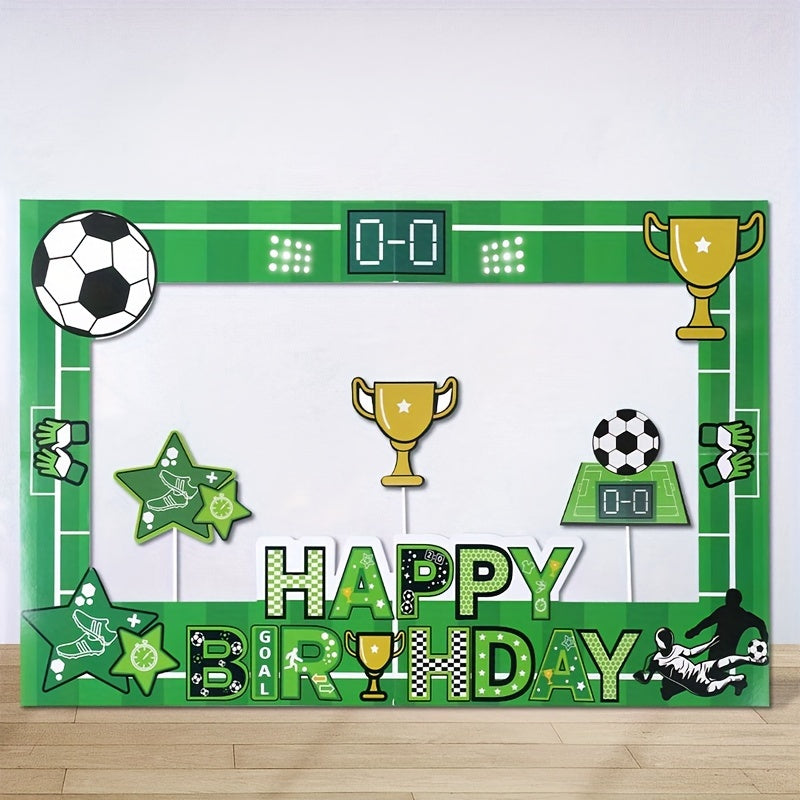 Fußballpapier Fotorahmen Fußball -Fußball -Thema Happy Birthday Party Dekoration - Zypern