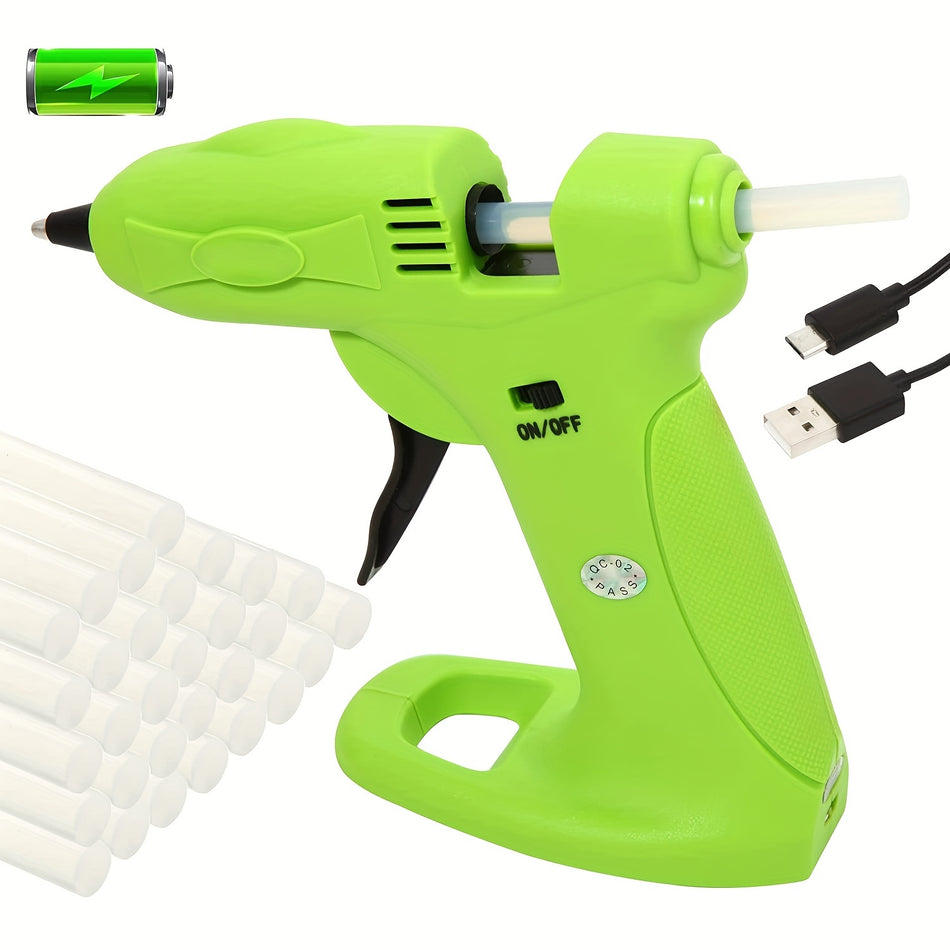 Cordless Hot Melt Glue Gun Kit with 30 Mini Glue Sticks - Cyprus