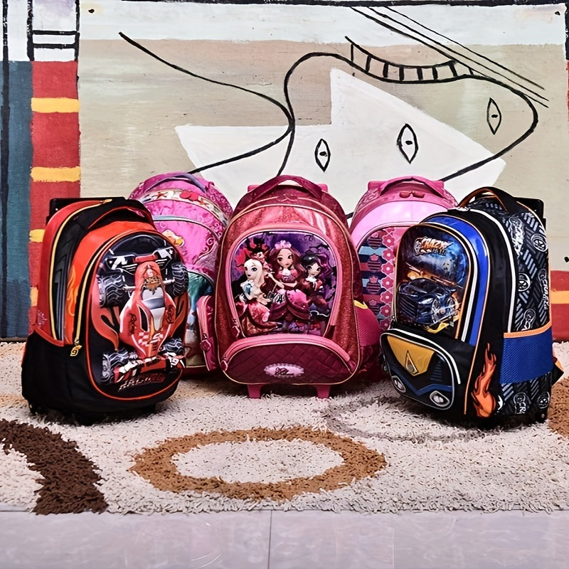 Hybrid Rolling Backpack for Kids with Wheeled Design - Cyprus