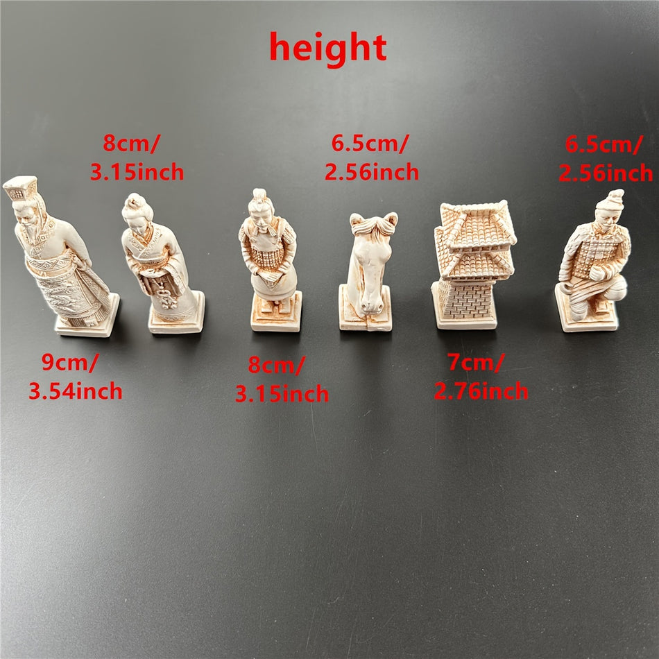 Creative 3d Terra -Cotta Warriors Chess Set с антикварной кожаной доской - Кипр