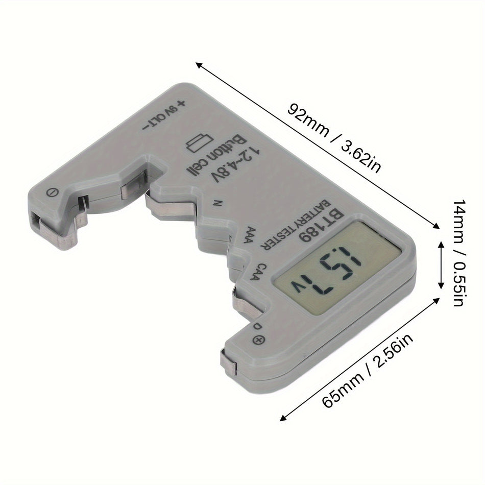 Digital Battery Tester for AA/AAA/9V/1.5V Batteries - Check Capacity & Diagnostic Tool - Cyprus