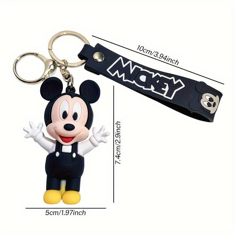 🔵 Mickey & Minnie Cartoon Keychain Set - Cute Disney Duo 🐭🎀