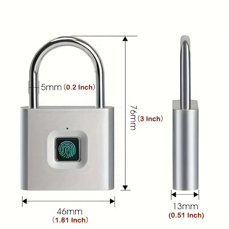 Mini Smart Waterproof Fingerprint Padlock for Suitcase Luggage - Cyprus