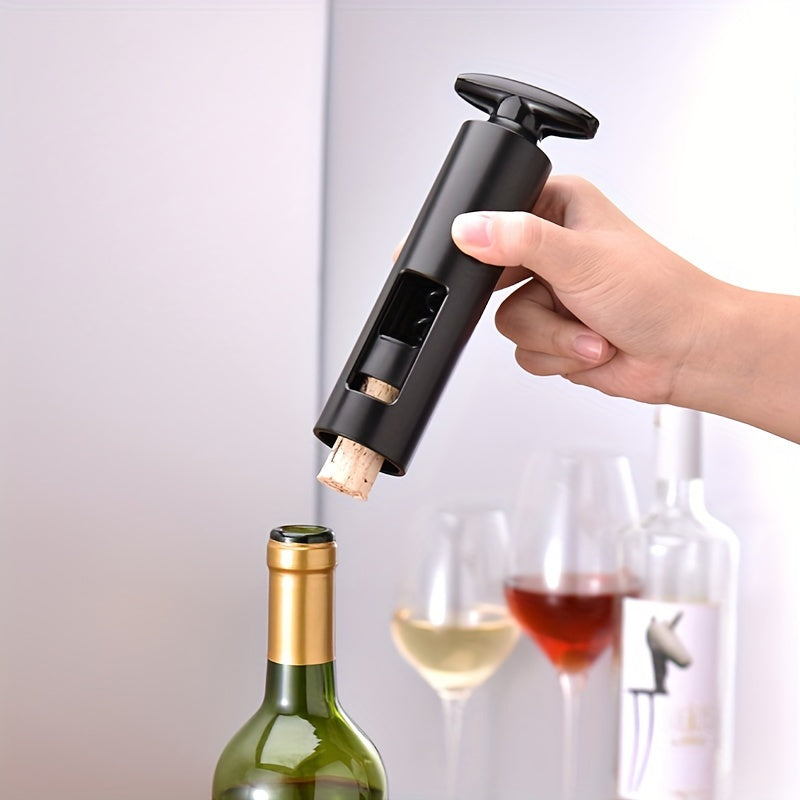 Effortless T-Shaped Manual Wine Bottle Opener, Plastic Corkscrew - Cyprus