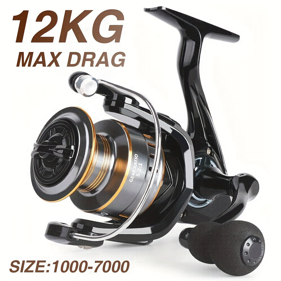 Billings EK 1000-7000 Σειρά Spinning Fishing Reel - 5.2: 1 Αναλογία εργαλείων, 11.79kg max drag