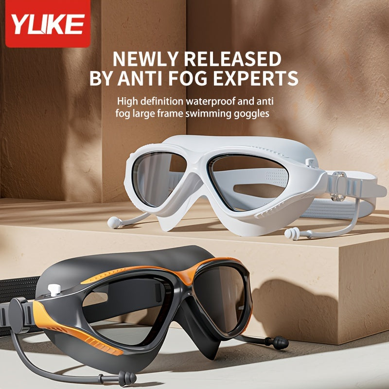 Yuke Büyük Çerçeve Yüzme Karşıtı Yüzme Goggles - Su geçirmez ve dayanıklı