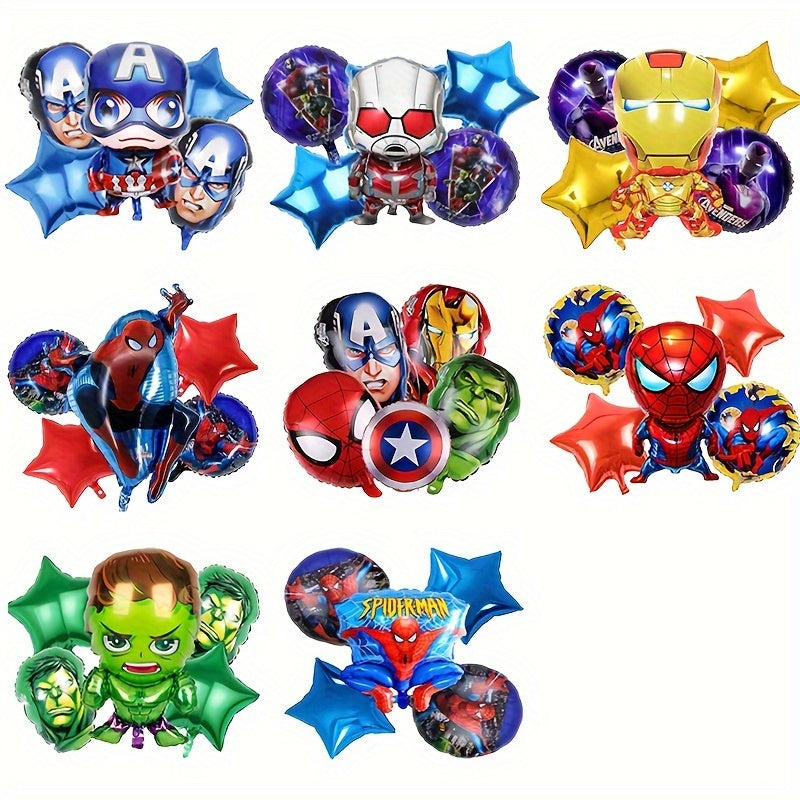 Ume Heroes Party -Luftballons Set - Iron Man, Captain America, Spider -Man, Hulk Themed Aluminium Folienballons - Zypern -