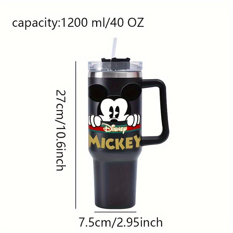 Mickey & Minnie Stainless Steel Travel Mug - Dual-Use, Leakproof Seal - Cyprus