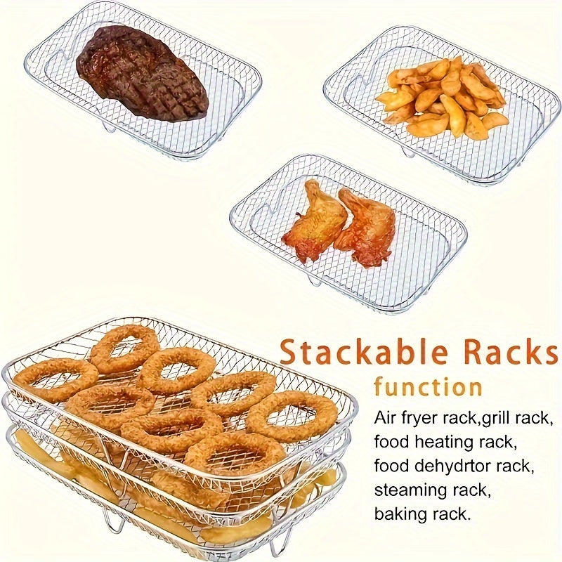 304 Grade Edelstahlluft Fritteus -Zubehör -Set - Mehrzweck -Grill- und Dehydrator -Racks - Perfekt zum Backen und Grill - Zypern - Zypern