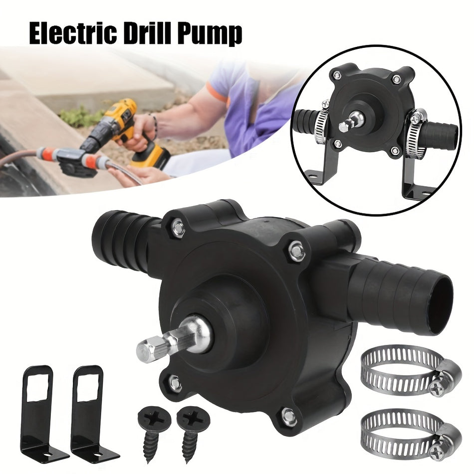 Electric Drill Pump Portable, Small Pumping Pump, Mini Hand Drill Self-priming Liquid Transfer Pump, Diesel Fluid Water Pump, Home Garden Outdoor Tools, Multi-scene Liquid Extraction Pump