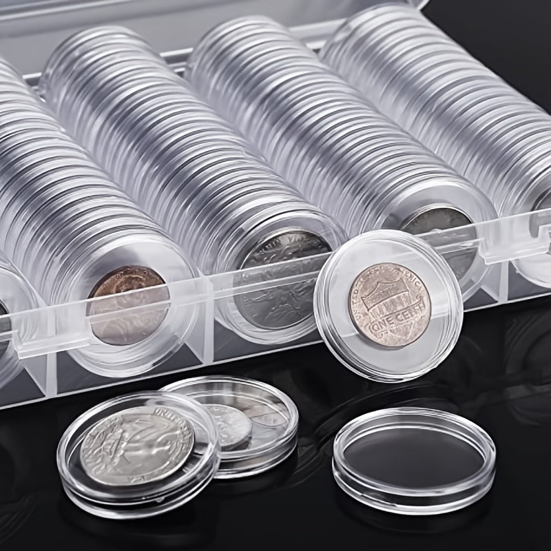 Round Plastic Coin Capsules for Collecting - 30mm, 100pcs - Cyprus