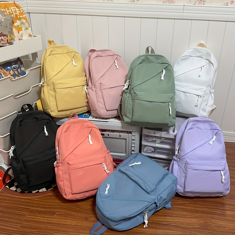 Casual Nylon Student Schoolbag Backpack - Cyprus