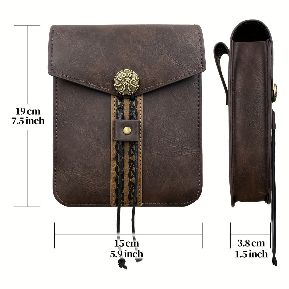 Classic PU Leather Sporran Waist Pack - Ιδανικό για LARP, Ren Faire - Κύπρος