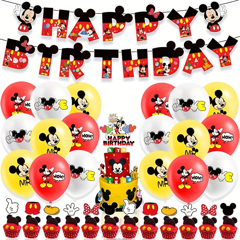 🔵 Disney Mickey Mouse Pink Theme Birthday Party Decoration Set - Cyprus