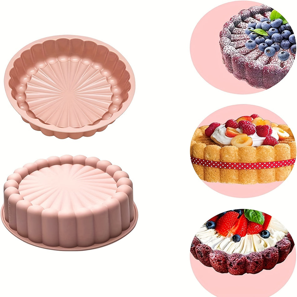 Nonstick Round Silicone Cake Mold 🎂 Cyprus Wedding & Birthday Ideal