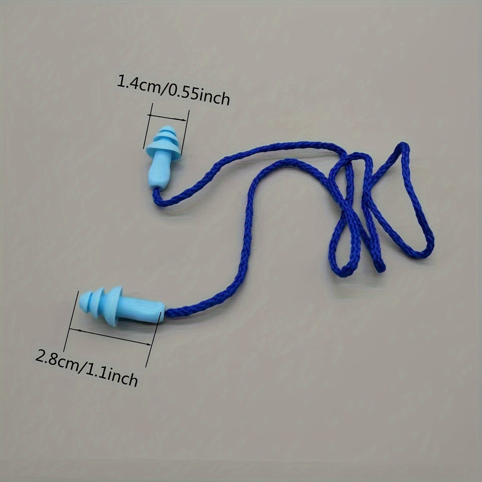 Cyprus Swimming Earplugs: 10 Pairs with Flat Handles in Bags