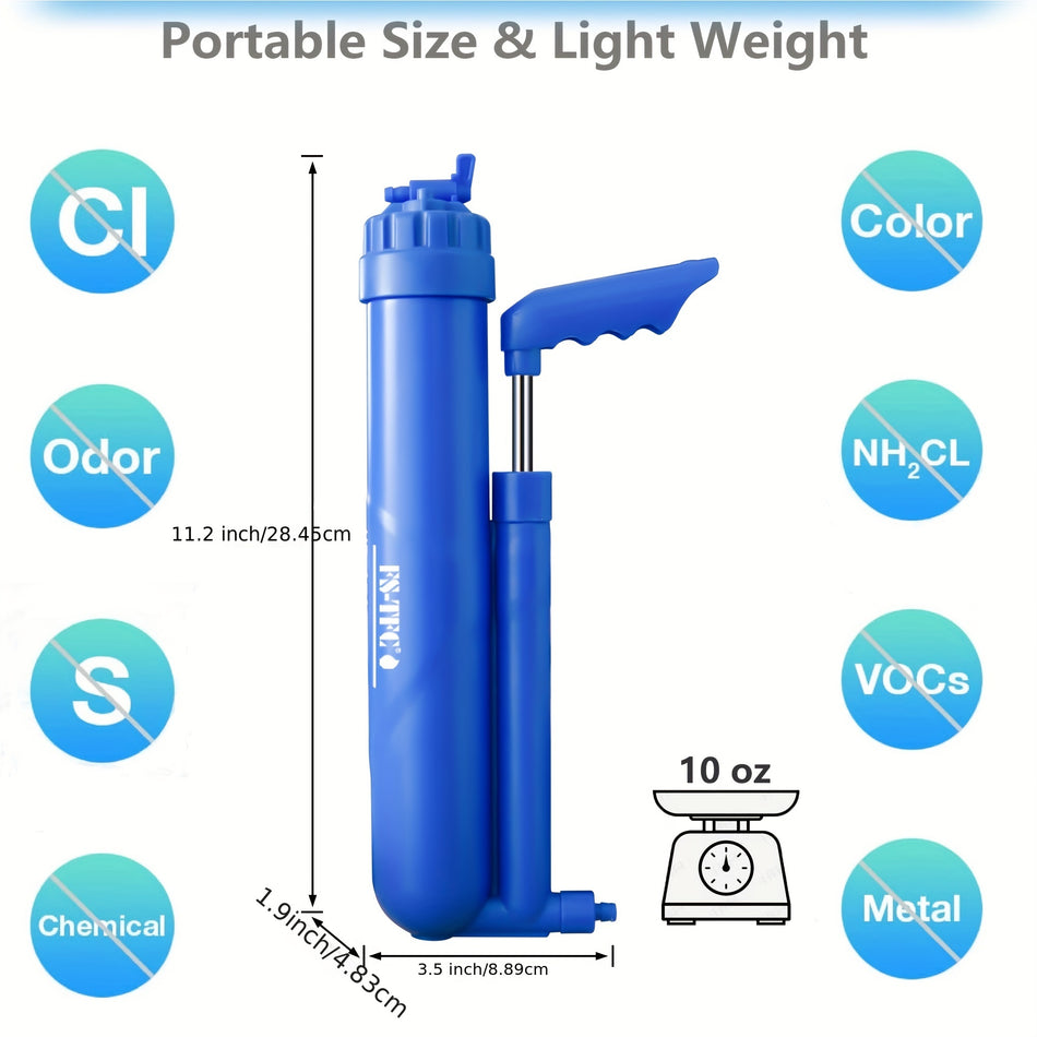 Filtre à eau portable en 6 étages avec ultrafiltration de 0,01 micron pour les aventures en plein air