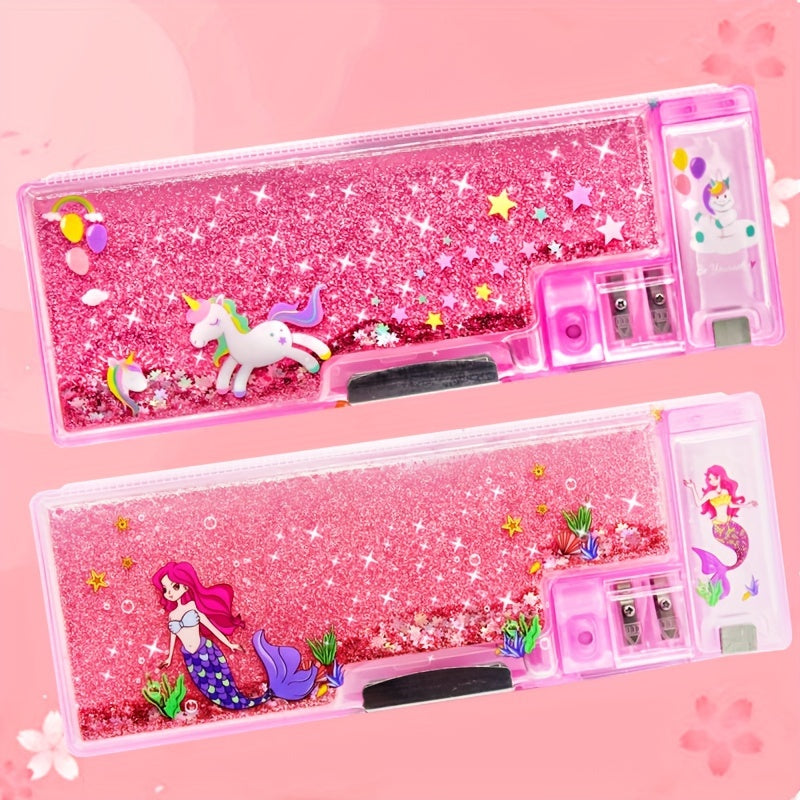 Magical Unicorn & Mermaid Glitter Pencil Case - Κύπρος