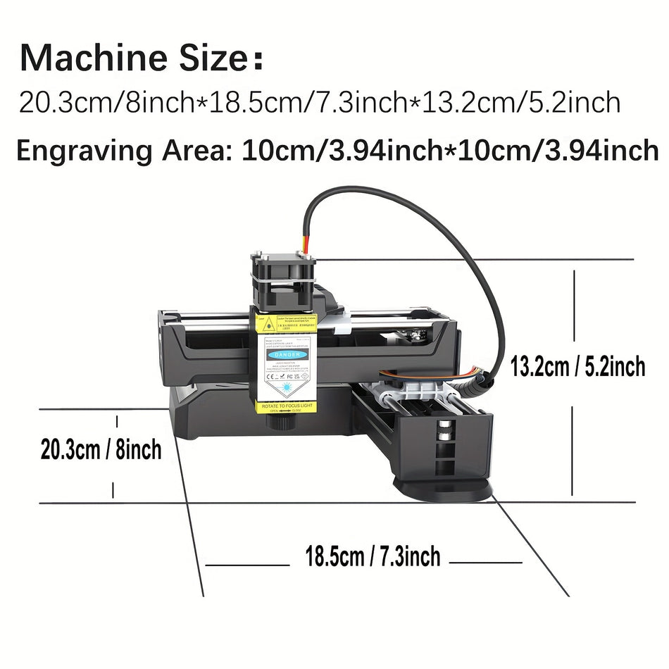 Kablosuz Uygulamalı Yeni Başlayanlar İçin EasyThreed 2W Lazer Gravoru - Kıbrıs