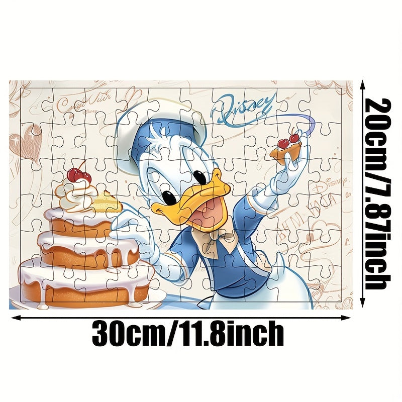 🔵 Disney Donald Duck Wooden Puzzle Toy - Happy Birthday Scene - Μεσαία δυσκολία παζλ παιχνίδι - Διακόσμηση σπιτιού - Δώρο διακοπών - Δώρο DIY - Party Favor - Κύπρος - Κύπρος