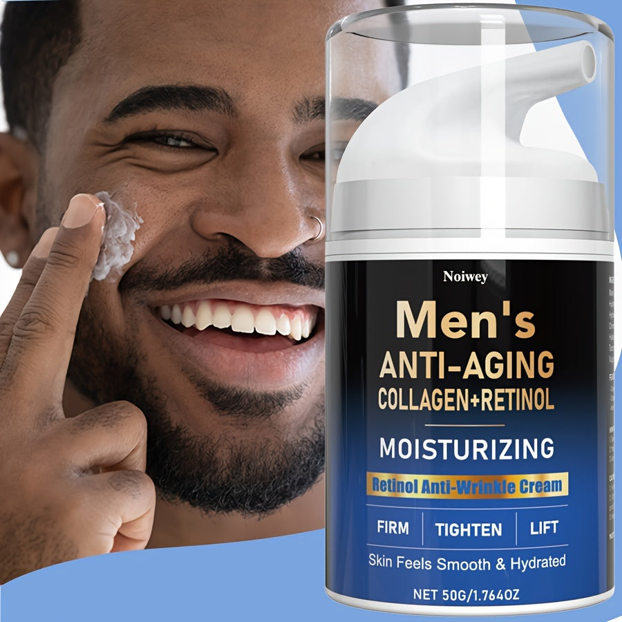 Crème pour le visage de rétinol anti-âge pour hommes avec collagène et caféine