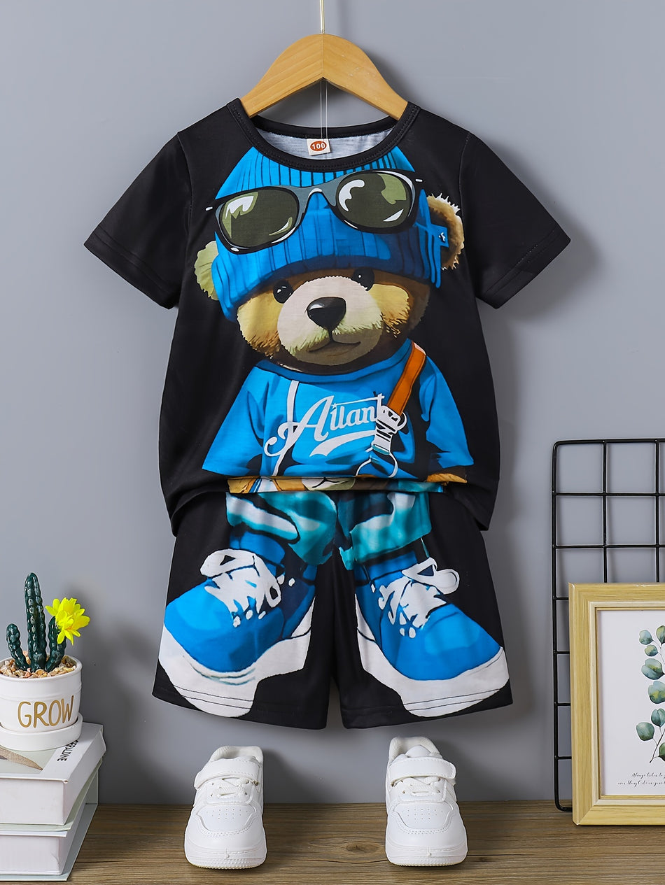 Cool Bear Baskı Tee & Şort Seti - Kıbrıs