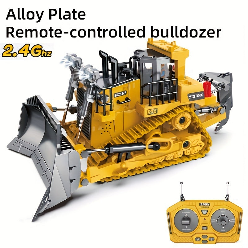 9 -Kanal 2,4 GHz Fernbedienung Bulldozer mit Legierungskappe - Perfektes Geschenk für Kinder