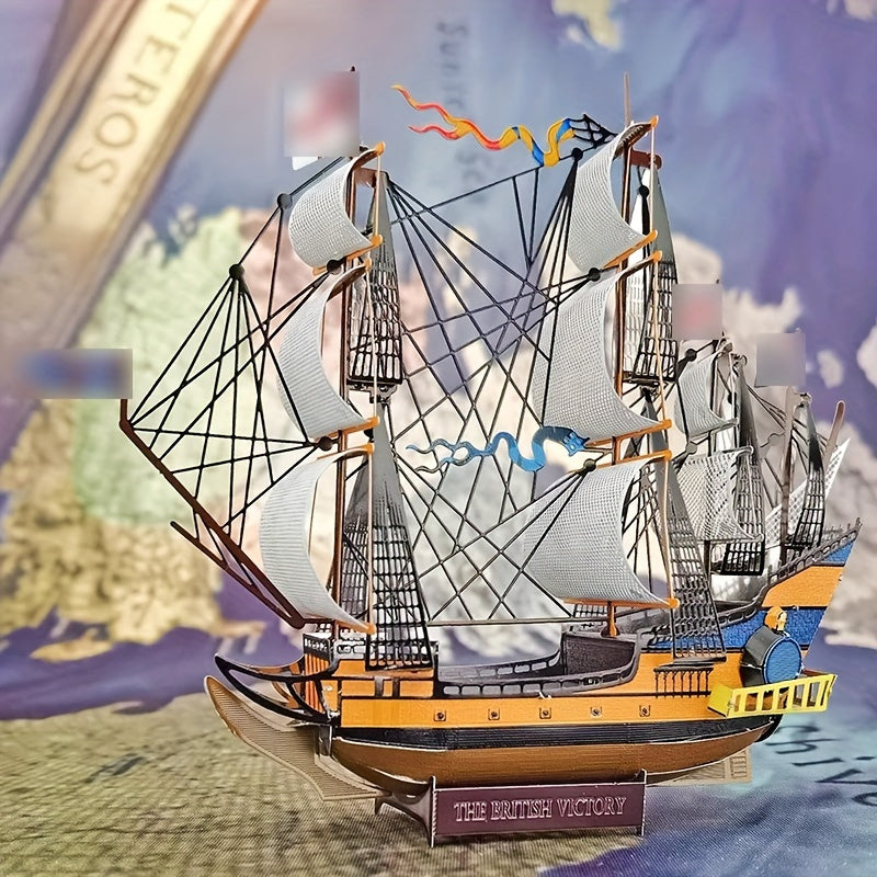 3D Metal Puzzle - Sailboat & Warship DIY Model Kit - Creative Thinking Enhancer - Κύπρος