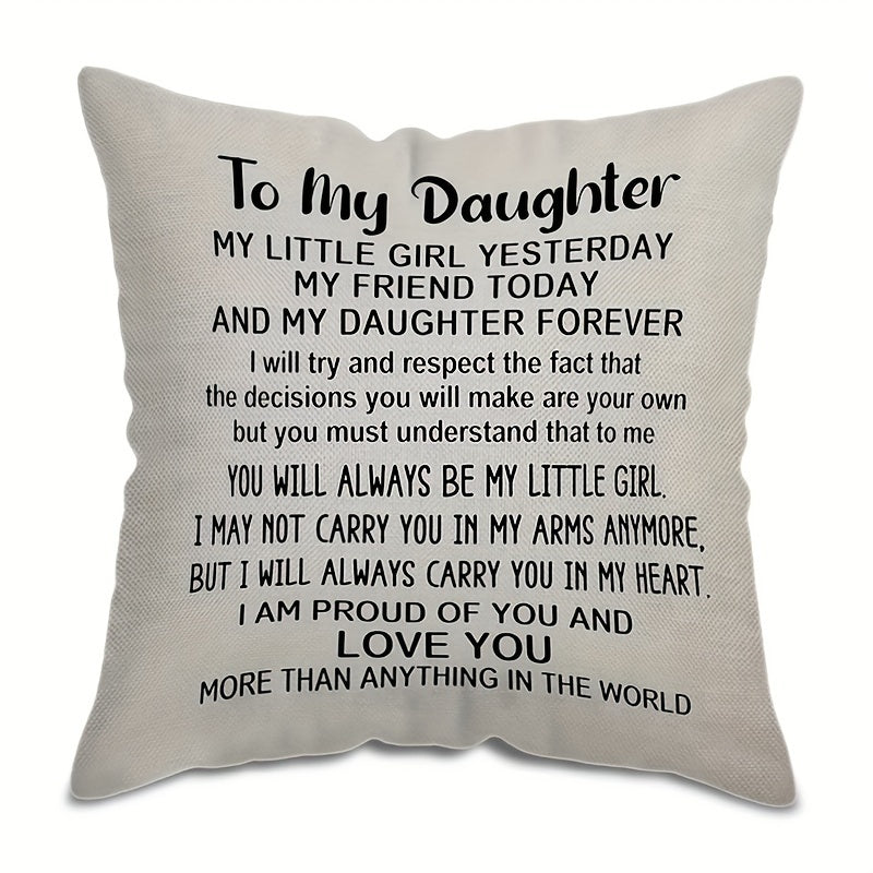 Forever My Daughter Double-Sided Pillowcase - Perfect Gift for Any Room - Cyprus