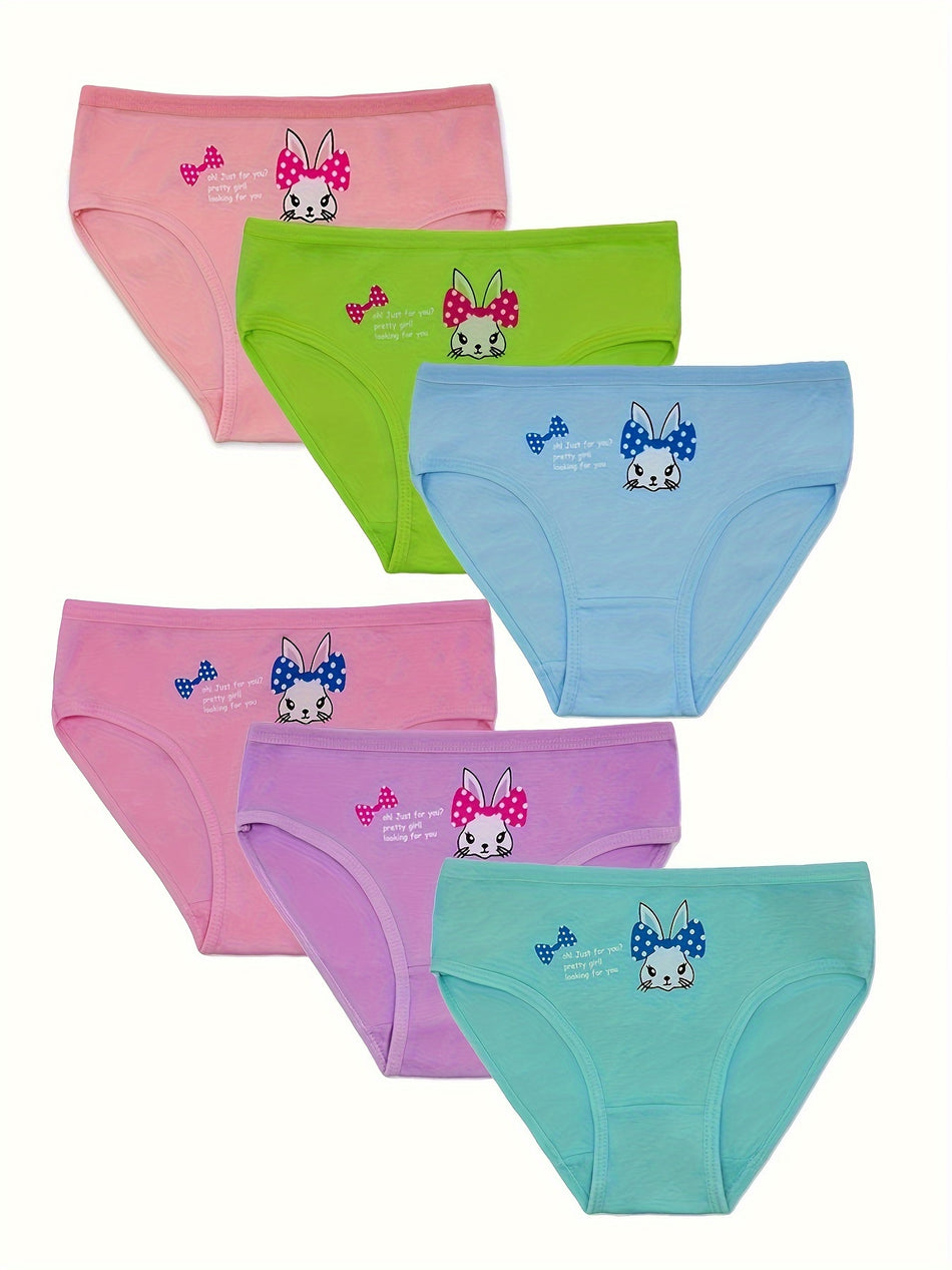 12pcs Mädchen süße Baumwoll -Briefs, Ditsy Blumen -Cartoon -Muster ≤ Zypern