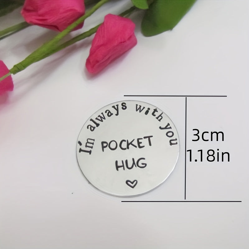 Stainless Steel "Pocket Hug" Love Token for Long Distance Relationships - Cyprus