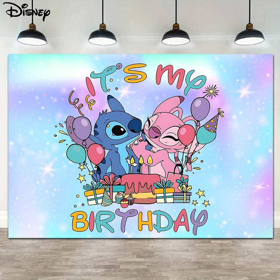 Cute Cartoon Stitch Background Cloth - Birthday Party Photo Background