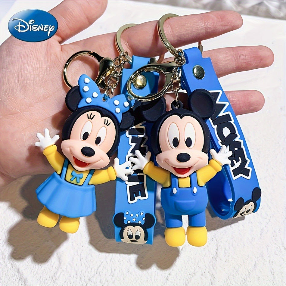🔵 Mickey & Minnie Cartoon Keychain Seti - Sevimli Disney Duo 🐭🎀