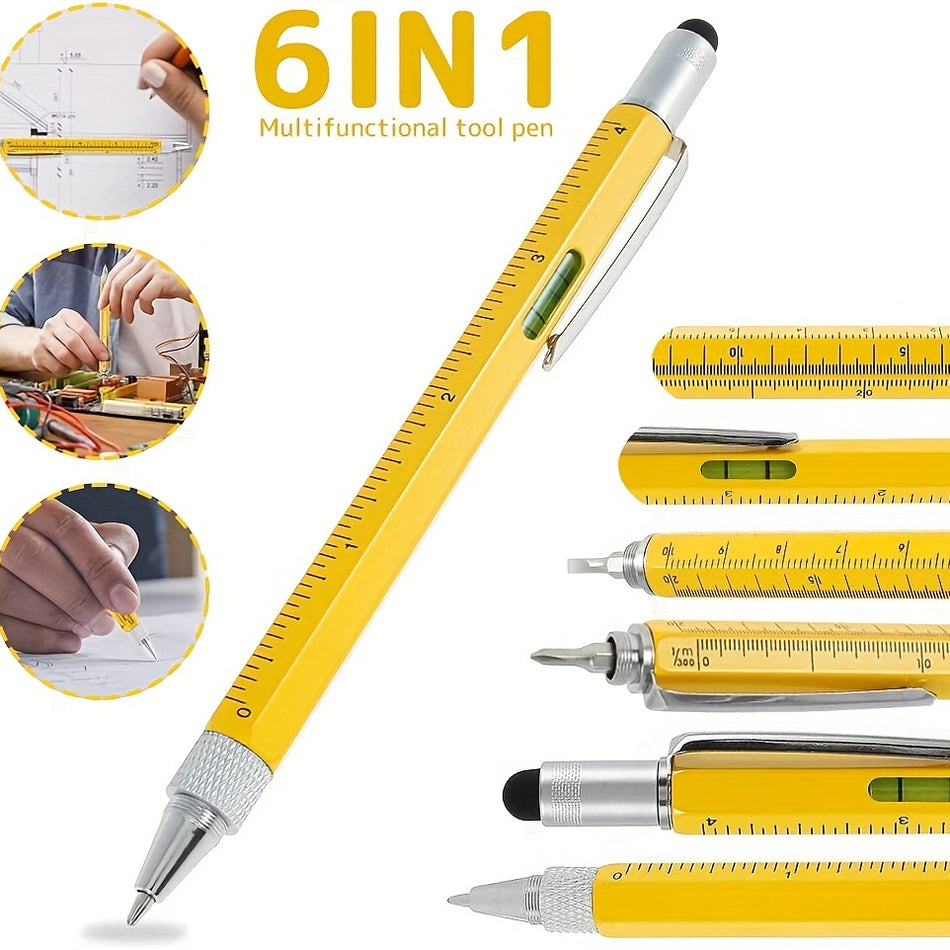 6in1 Metal Multitool Pen: Screwdriver, Stylus & More