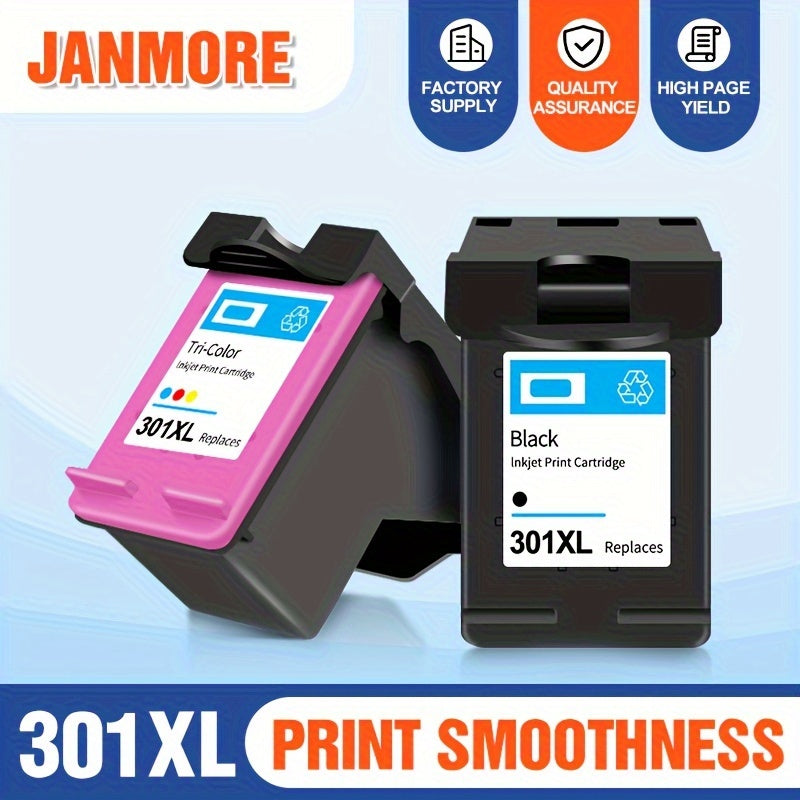 JANMORE Remanufactured Ink Cartridge for HP 301 301XL - Cyprus