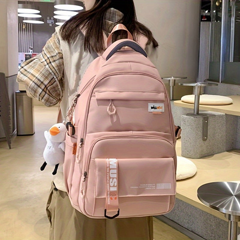 Large Capacity Casual Backpack with Pendant - Cyprus