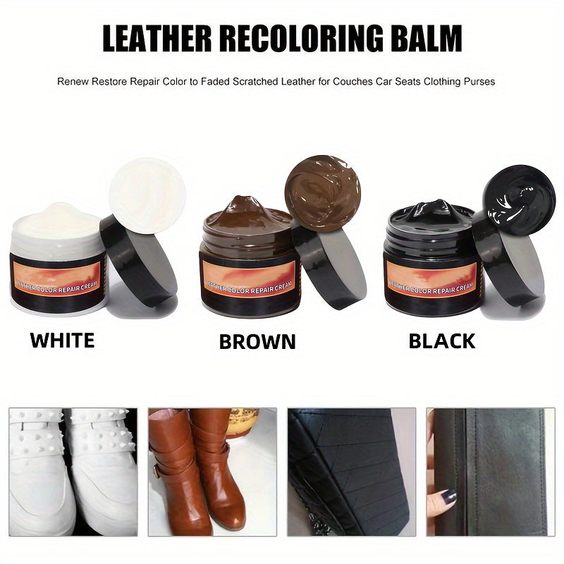 Universal Leather Colour Repair Cream - Revive and Restore Scratched Leather