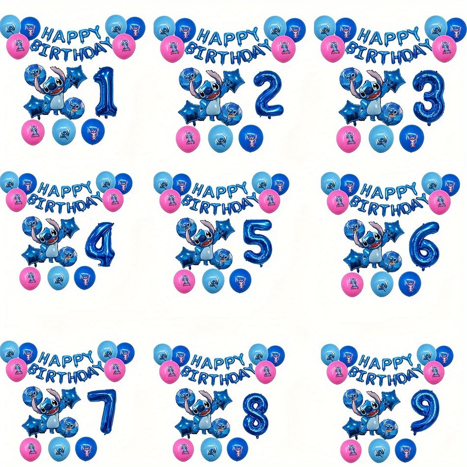 Large Stitch Birthday Party Balloons Set 🎈 - UME Craft Supplies - Cyprus