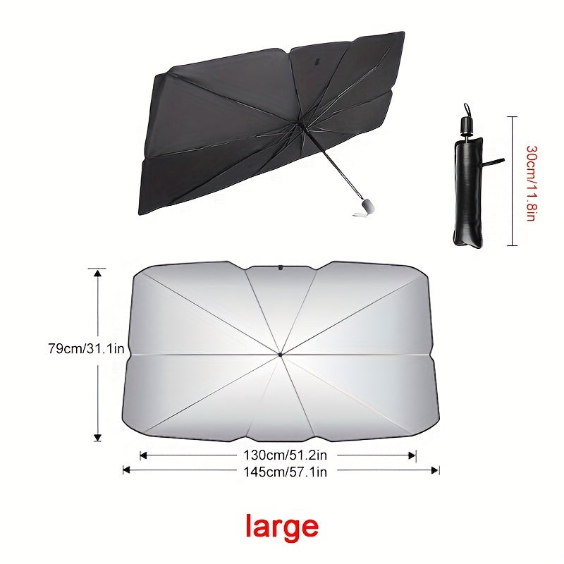 Steel Foldable Automobile Umbrella Sunshade - Cyprus