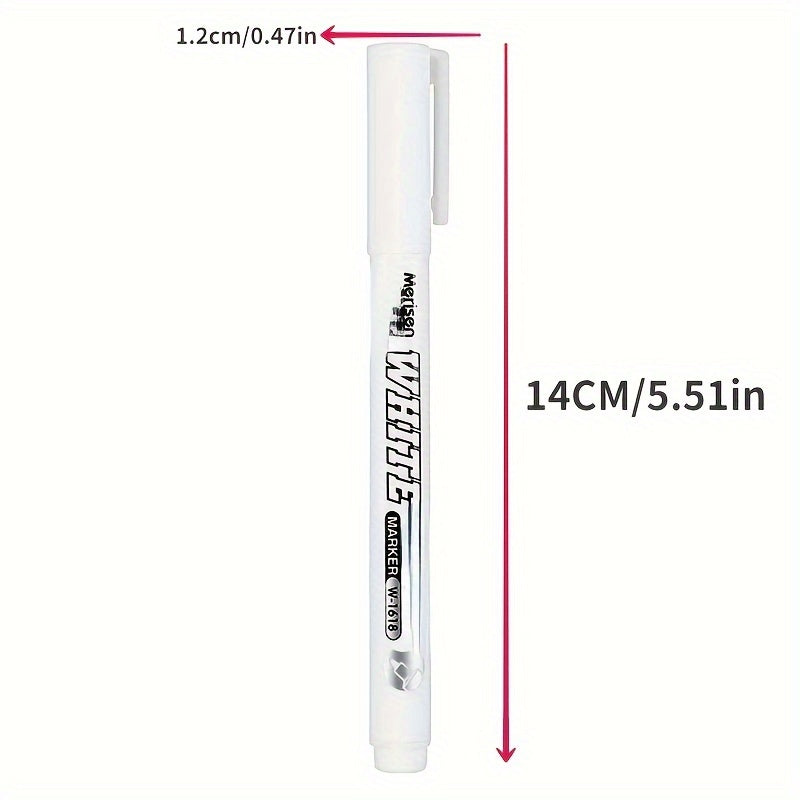 Stylos marquants blancs imperméables - 2pcs pour la créativité et l'art de bricolage