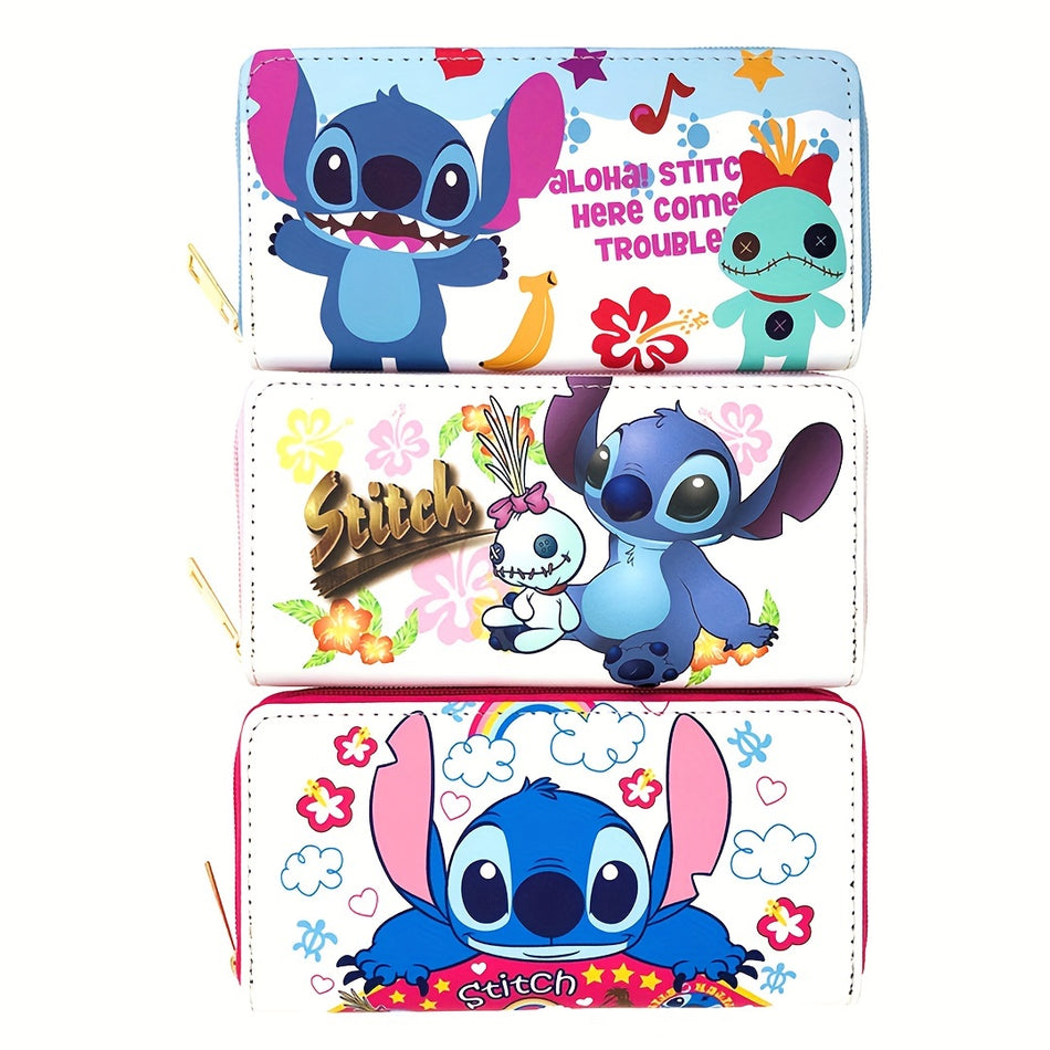 Stitch Kadın PU Deri Uzun Cüzdan - Kıbrıs