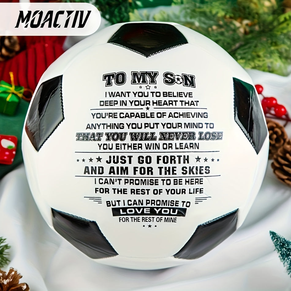 Soccer Ball with 'Dad/Mom To Son - I Love You' Print - Cyprus