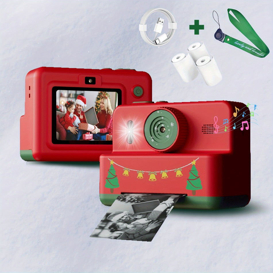 Zero Ink One-Touch Instant Printing Camera with Free Paper, Christmas Style - Cyprus