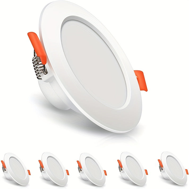 6pcs 120mm LED Recessed Ceiling Light - 3000K Warm White Light, 600 Lm - Cyprus