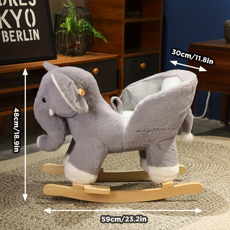 Plush Elephant Rocking Chair - Nursery Room Decor & Birthday Gift - Cyprus