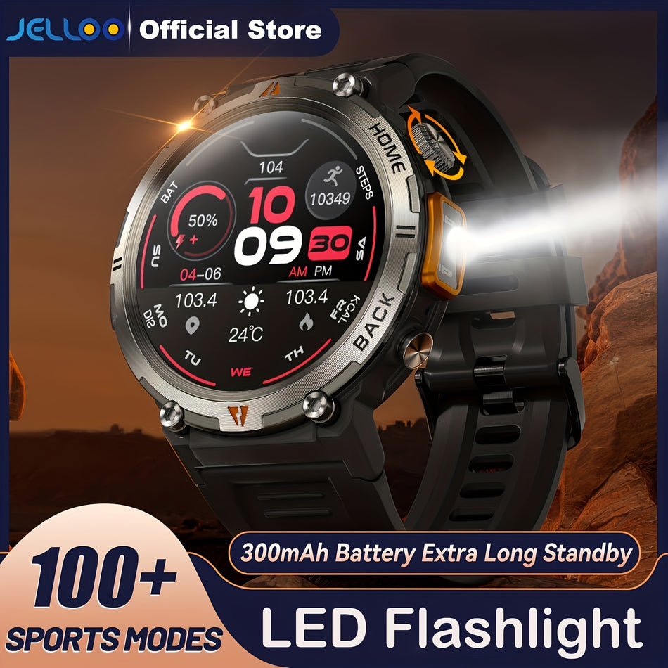 Jelloo Sports Smart Watch for Men: LED Lighting, Lunding Call, Fitness Tracker & More - Κύπρο