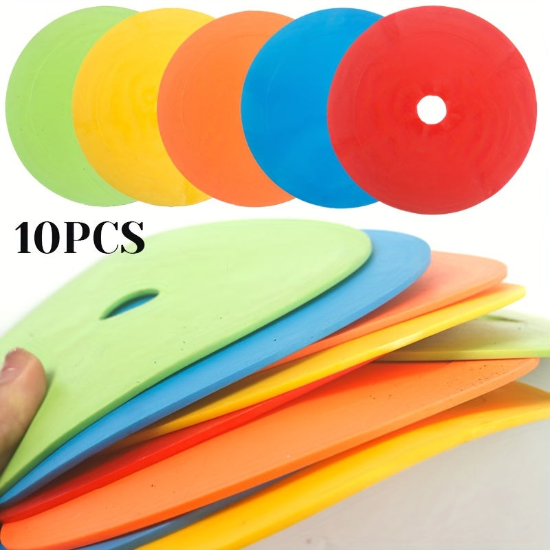 10pcs Agility Flat Cones for Football and Tennis Training - Cyprus