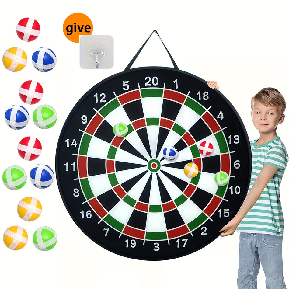 Large Dart Board Set with 12 Sticky Balls - Indoor Outdoor Toy for Balance Body Training - Cyprus