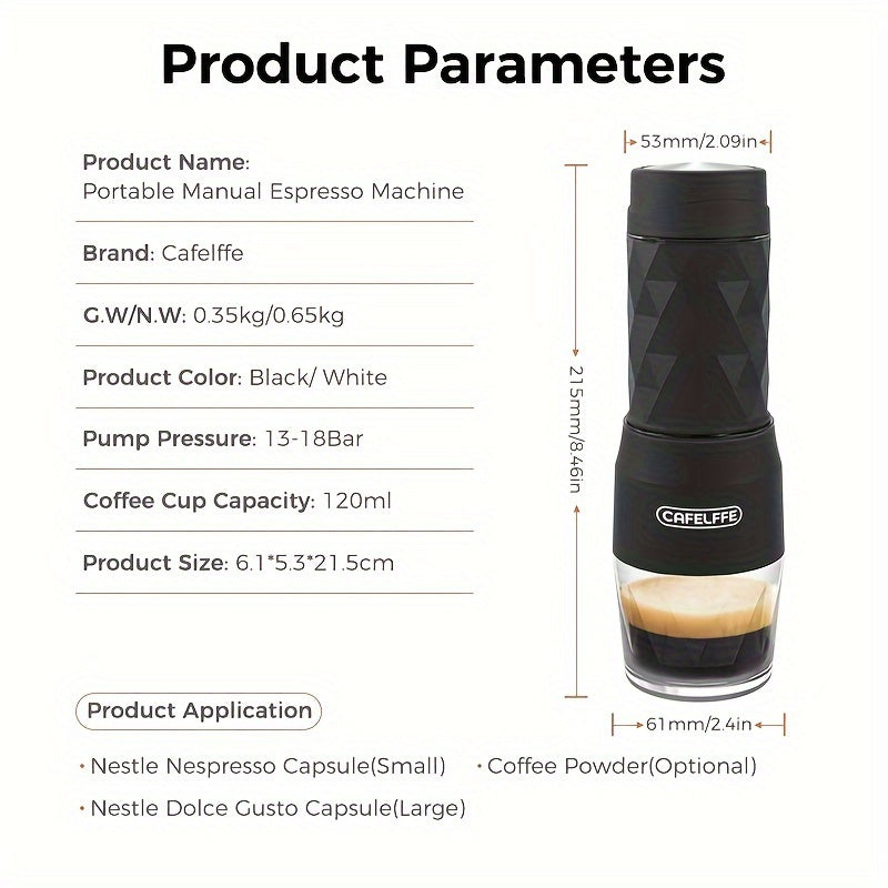 Cafelffe 3 in 1 tragbarer Espressomaschine - Zypern